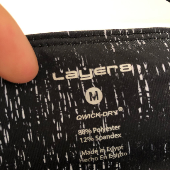 Black Patterned Layer8 Leggings - Picture 2 of 2